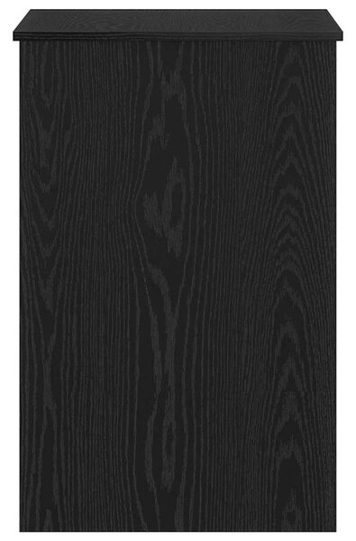 Asztal tárolóval Fekete tölgy 100 x 50 x 76 cm Faanyag
