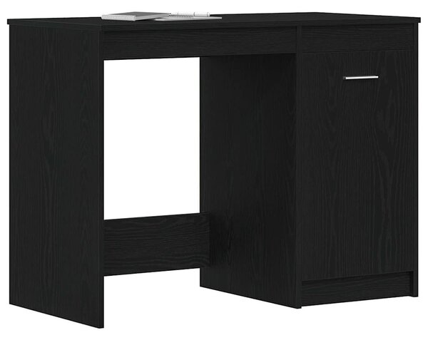 Asztal tárolóval Fekete tölgy 100 x 50 x 76 cm Faanyag