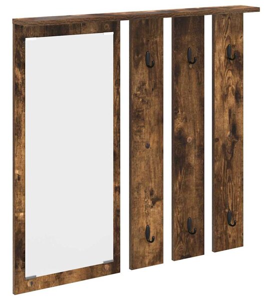 Fali Kabáthorog polcokkal Füstölt tölgy 84 x 10 x 80 cm Faanyag