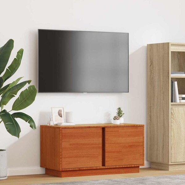 TV szekrény Faggyú barna 80 x 35 x 40,5 cm Tömör fenyőfa
