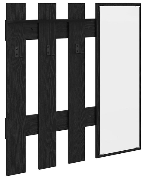 Fali Kabáthorog tükörrel Fekete tölgy 100 x 10 x 100 cm Faanyag