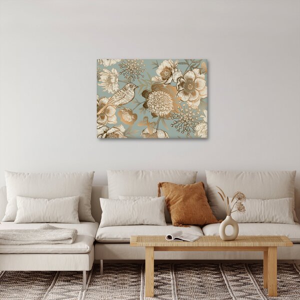 Arany virágok képe (70x50 cm)