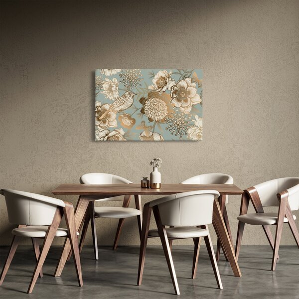 Arany virágok képe (90x60 cm)