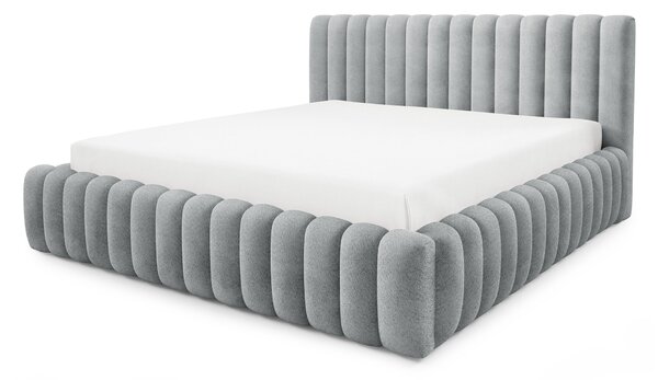 BLISS egyszemélyes kárpitozott ágyneműtartós ágy 120x200 - szürke