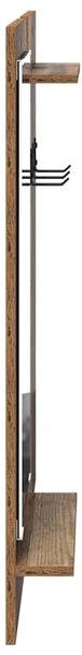 Fali Kabáthorog polcokkal Öreg fa 70 x 10 x 90 cm Faanyag