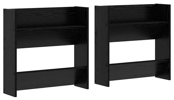 Cipőszekrény 2 pcs Fekete tölgy 60 x 18 x 60 cm Faanyag