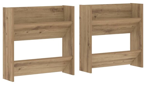 Fali cipőtartó 2 pcs Artisan tölgy 60 x 18 x 60 cm Faanyag