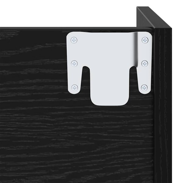 Cipőszekrény 2 pcs Fekete tölgy 60 x 18 x 90 cm Faanyag