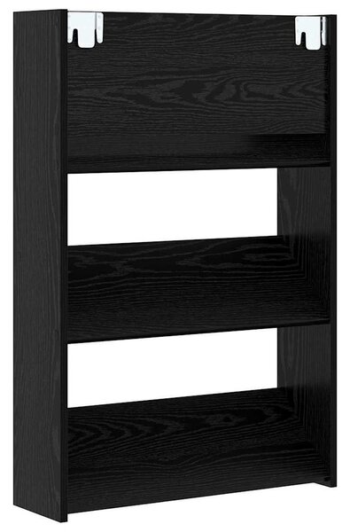 Cipőszekrény 2 pcs Fekete tölgy 60 x 18 x 90 cm Faanyag