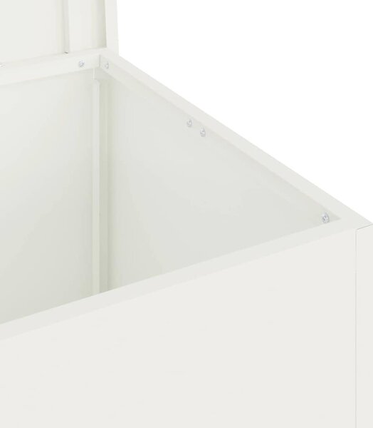 Kültéri Tároló Doboz Fehér 80 x 50,5 x 50 cm Acél