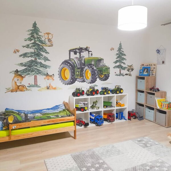 INSPIO - átragasztható textil matrica - Traktor falmatrica - Traktor faltetoválás
