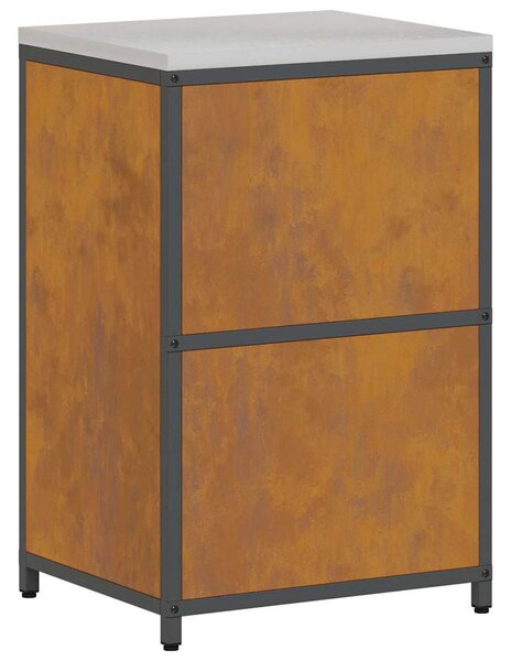 Konyhai Tárolás polcokkal ajtóval Rozsdás 60 x 50 x 92 cm Acél