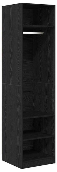 Ruhásszekrény polcokkal Fekete tölgy 50 x 50 x 200 cm Faanyag