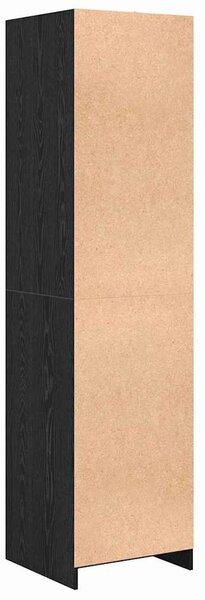 Ruhásszekrény polcokkal Fekete tölgy 50 x 50 x 200 cm Faanyag