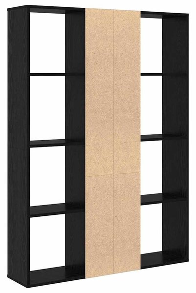 Szobaelválasztó polcokkal Musta tammi 100 x 24 x 140 cm Faanyag