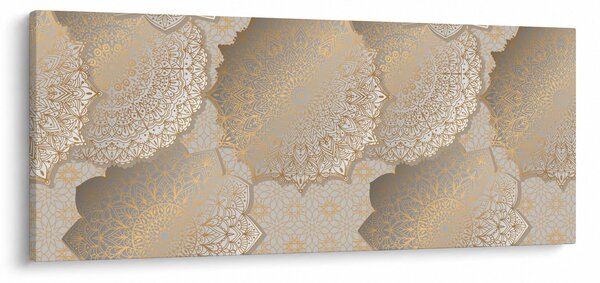 Kép - Mandalák arany tónusokban (120x50 cm)