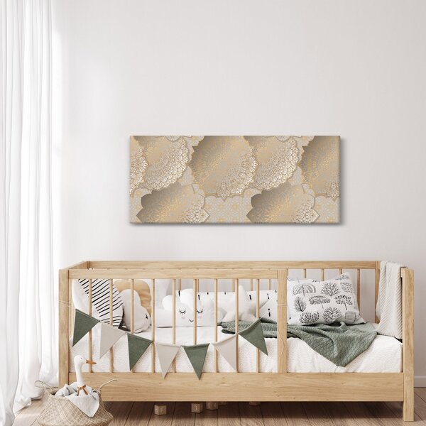 Kép - Mandalák arany tónusokban (120x50 cm)