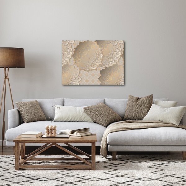 Kép - Mandalák arany tónusokban (70x50 cm)
