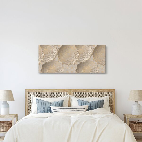 Kép - Mandalák arany tónusokban (120x50 cm)