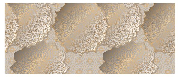 Kép - Mandalák arany tónusokban (120x50 cm)