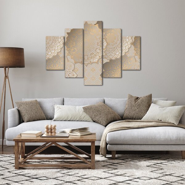 Kép - Mandalák arany tónusokban (150x105 cm)