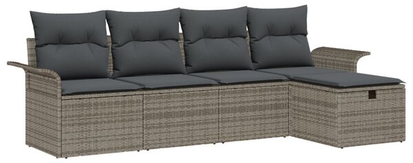 Kerti Kanapé Szett 5 db Poli rattan