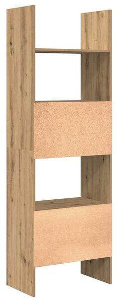 Könyvespolc kézműves tölgy 60 x 35 x 180 cm Faanyag