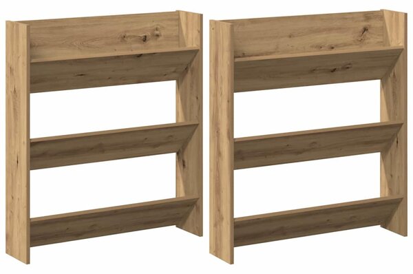 Cipőszekrény 2 pcs Artisan tölgy 85 x 18 x 90 cm Faanyag