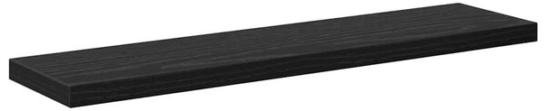 Polcos könyvespolc 4 pcs Fekete 40 x 10 x 1.5 cm Faanyag
