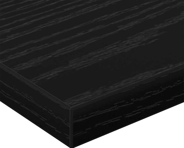 Polcos könyvespolc 4 pcs Fekete 40 x 10 x 1.5 cm Faanyag