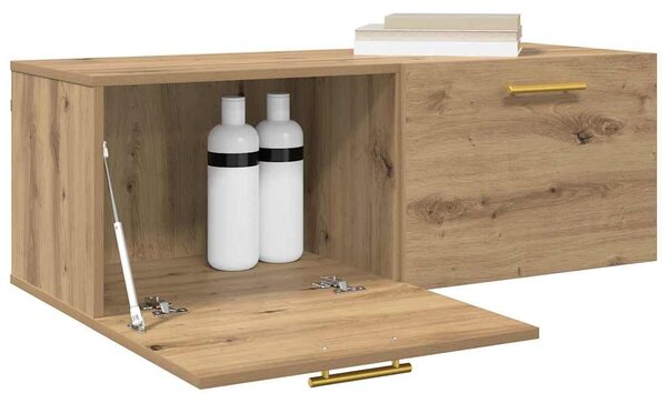 Fali Szekrény 100 x 36.5 x 35 cm Szerelt Fa kézműves tölgy