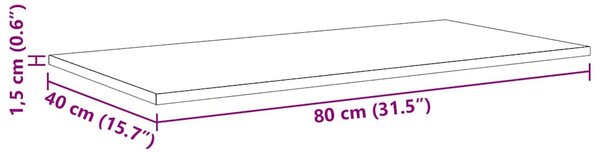 Polcos könyvespolc 4 pcs Barna 80 x 40 x 1.5 cm Faanyag