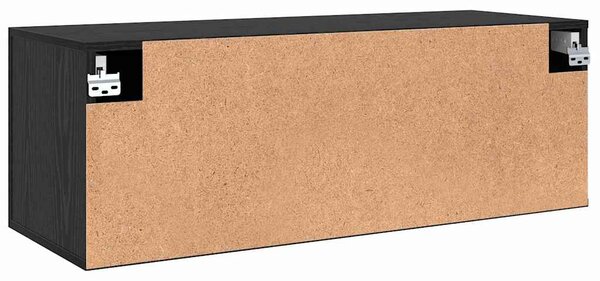 Fali Szekrény Musta tammi 100 x 36.5 x 35 cm Faanyag