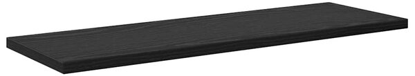 Polcos könyvespolc 4 pcs Fekete 60 x 20 x 1,5 cm Faanyag