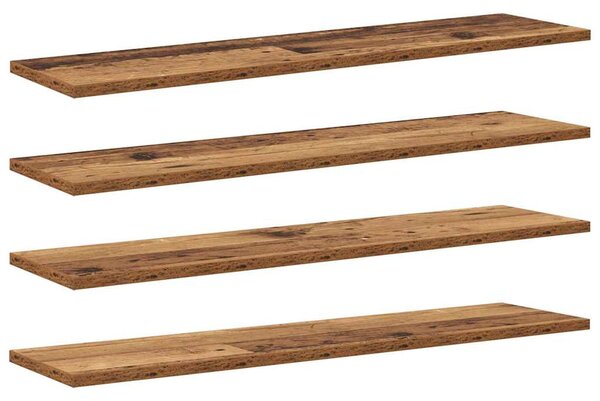 Polcos könyvespolc 4 pcs Barna 80 x 20 x 1,5 cm Faanyag