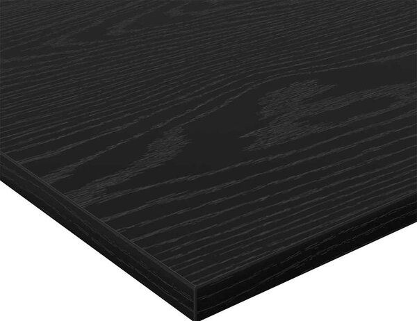 Polcos könyvespolc 4 pcs Fekete 100 x 20 x 1,5 cm Faanyag