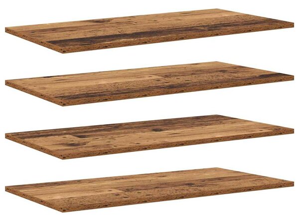 Polcos könyvespolc 4 pcs Barna 80 x 40 x 1.5 cm Faanyag