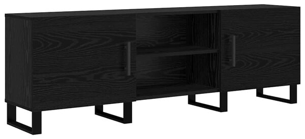 TV szekrény 150 x 30 x 50 cm Fekete tölgy Szerelt Fa