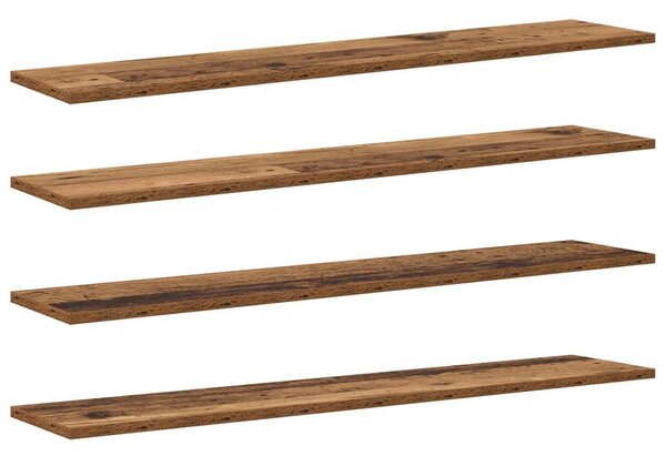 Polcos könyvespolc 4 pcs Barna 100 x 20 x 1,5 cm Faanyag