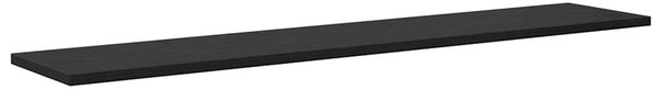 Polcos könyvespolc 4 pcs Fekete 100 x 20 x 1,5 cm Faanyag
