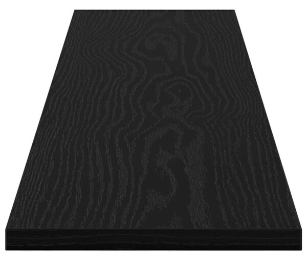 Polcos könyvespolc 4 pcs Fekete 100 x 20 x 1,5 cm Faanyag