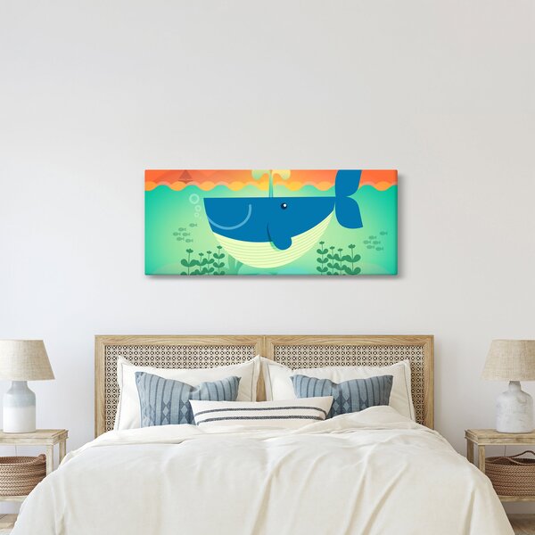 Kép - boldog bálna (120x50 cm)