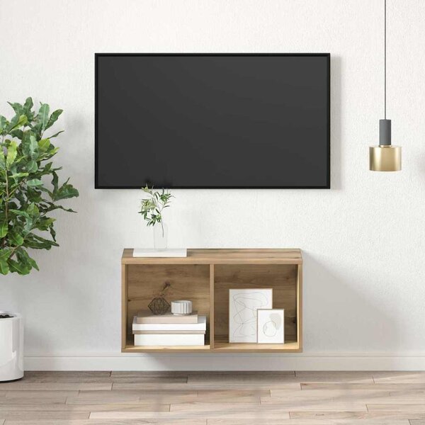 Fali TV szekrény kézműves tölgy 37 x 37 x 72 cm Faanyag