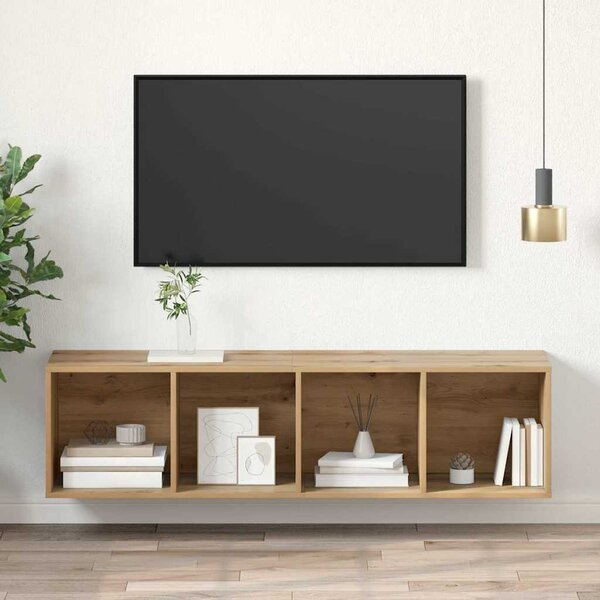 Fali TV szekrény kézműves tölgy 37 x 37 x 142.5 cm Faanyag