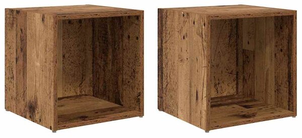 TV szekrény 2 pcs Barna 37 x 35 x 37 cm Faanyag