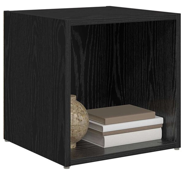 TV szekrény 2 pcs Fekete 37 x 35 x 37 cm Faanyag