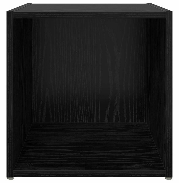 TV szekrény 2 pcs Fekete 37 x 35 x 37 cm Faanyag