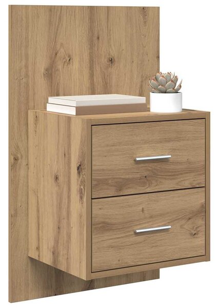 Fali éjjeli szekrény 2 db Artisan tölgy 48,5 x 32,5 x 80 cm