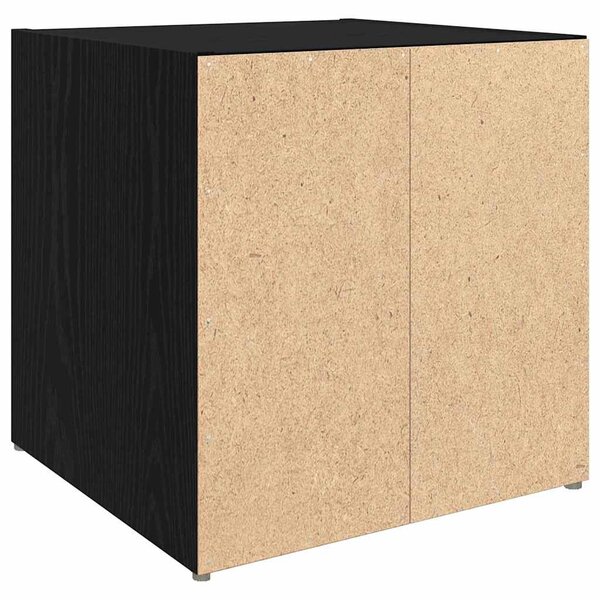 TV szekrény 2 pcs Fekete 37 x 35 x 37 cm Faanyag