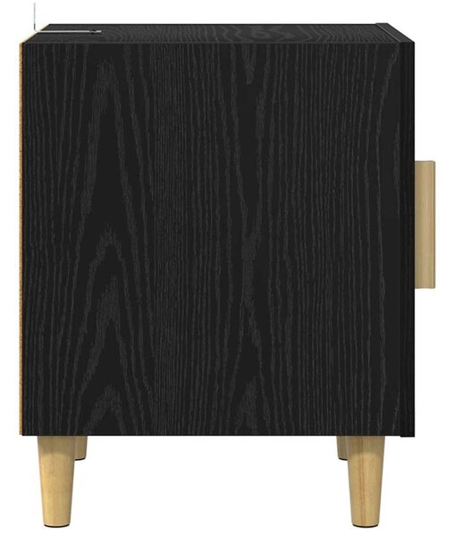 Éjjeliszekrény Fekete tölgy 40 x 40 x 50 cm Faanyag